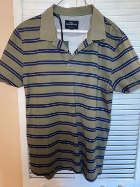 Rodd & Gunn Olive and Navy Striped Polo